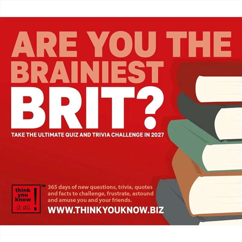 Are you the Brainiest Brit Box/Product Detail/Calendars & Diaries