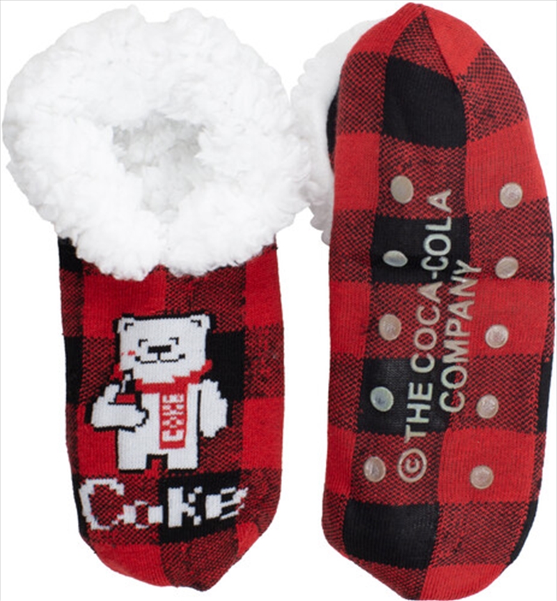 Coke - Polar Bear - Fuzzy Women's Sherpa Non-Slip Grippers/Product Detail/Footwear