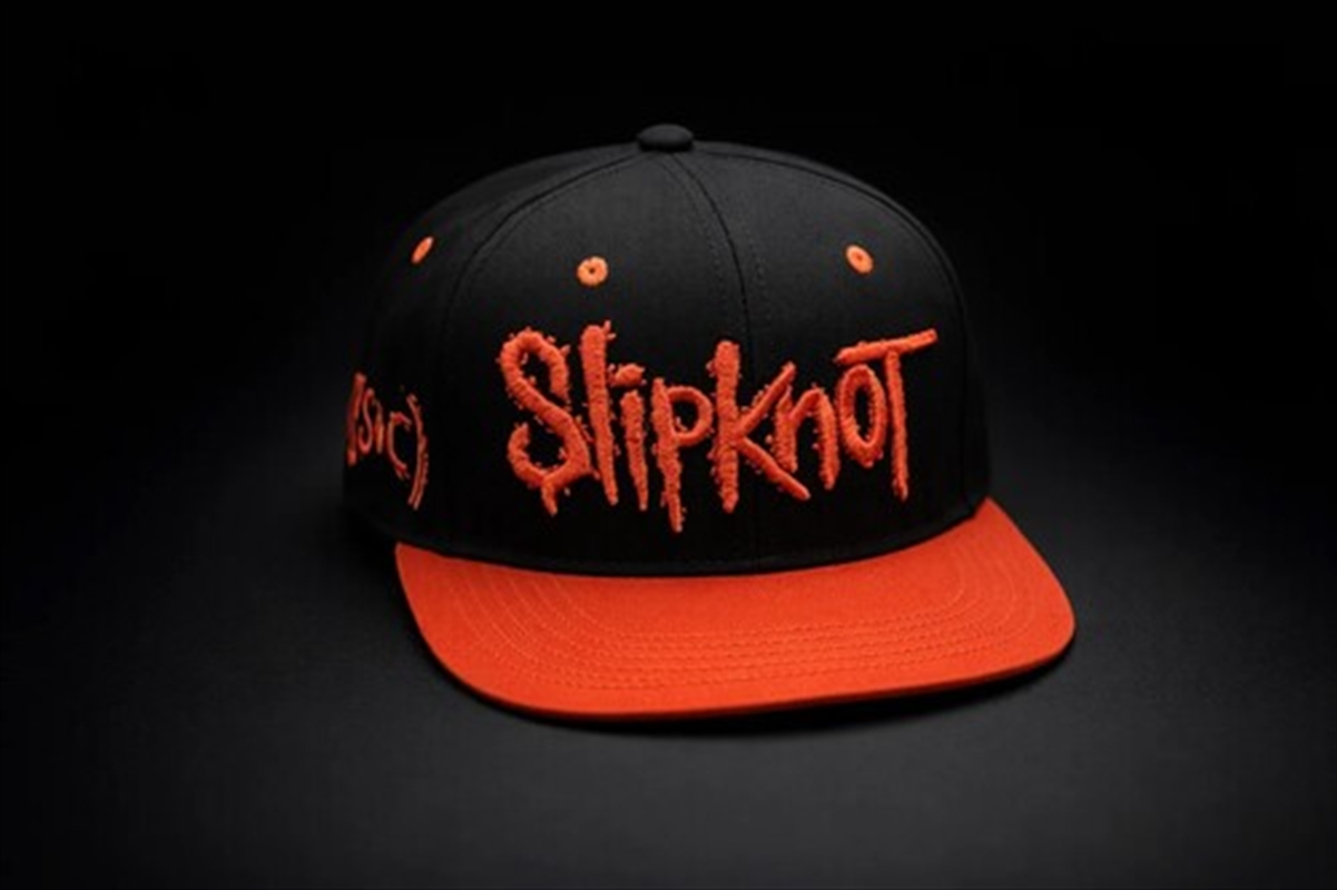 Slipknot - Embroidered Logo with Don't Judge Underbill - 6 Panel Flatbill Snapback Cap - Black/Red/Product Detail/Caps & Hats