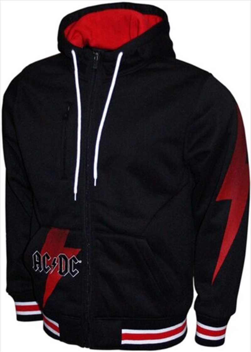 AC/DC - Bolt - Double Knit Hoodie Jacket - Medium Black/Product Detail/Outerwear
