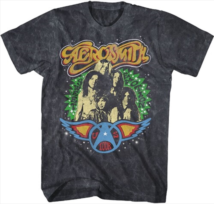 Aerosmith - Sweet Emotion USA Tour T-Shirt - 2XL Black Mineral Wash/Product Detail/Shirts