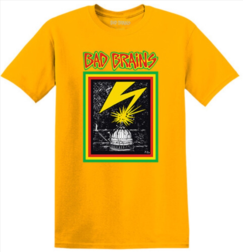 Bad Brains - Capitol Strike (on gold) - T-Shirt - Medium (Gold/Yellow) (Gold/Yellow)/Product Detail/Shirts