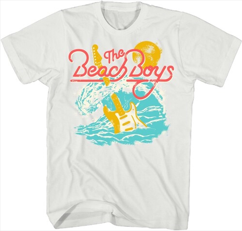 Beach Boys - Surfing Guitar T-Shirt - Medium White/Product Detail/Shirts