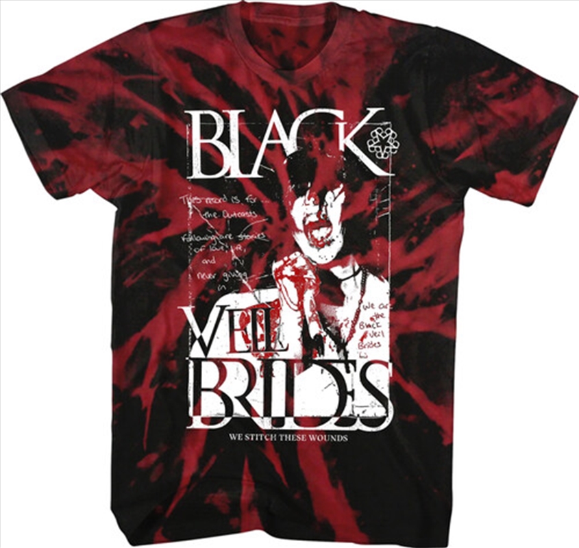 Black Veil Brides - Bloody Andy T-Shirt - Large Black Spiral Wash/Product Detail/Shirts