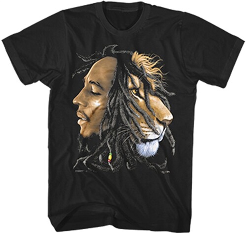 Bob Marley - Profile With Lion T-Shirt -  Medium Black/Product Detail/Shirts
