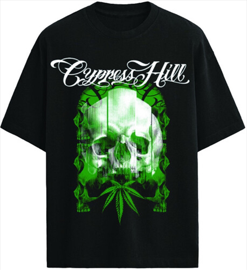 Cypress Hill - Skull and Leaf - T-Shirt - Small (Black)/Product Detail/Shirts