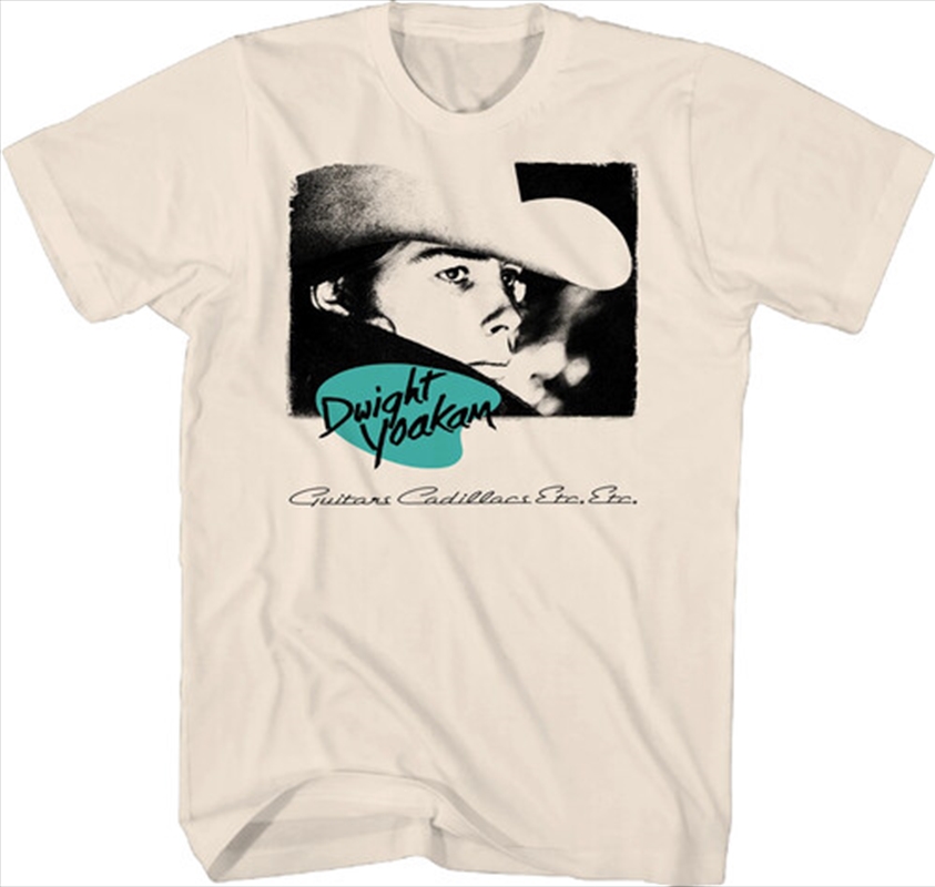 Dwight Yoakam - Guitars and Cadillacs Album Cover T-Shirt - Large Natural/Product Detail/Shirts