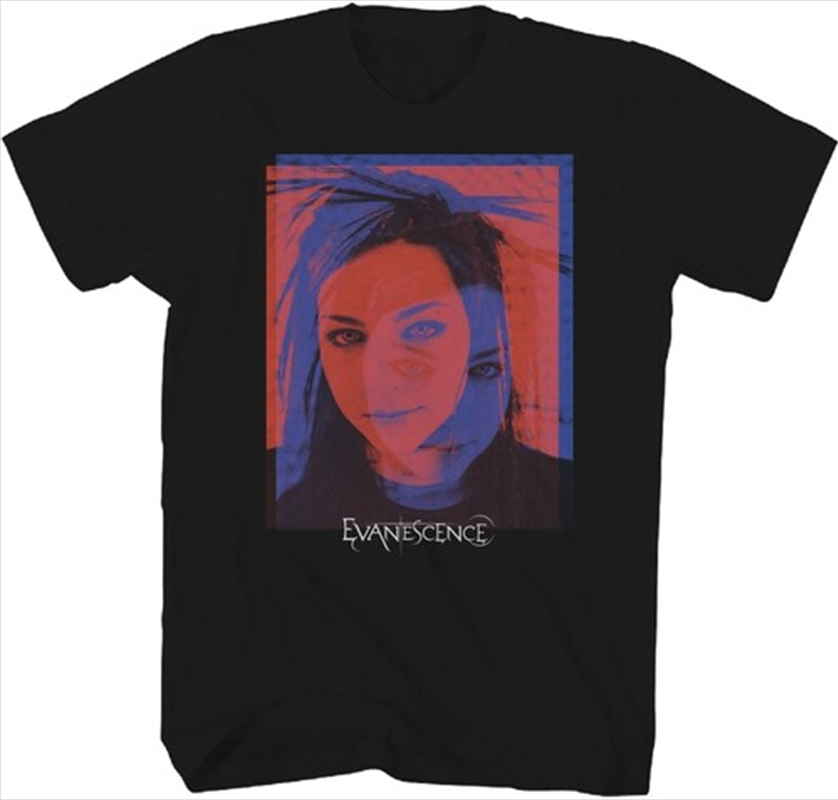 Evanescence - Amy Lee Red Face Photo - T-shirt - Large - Black/Product Detail/Shirts