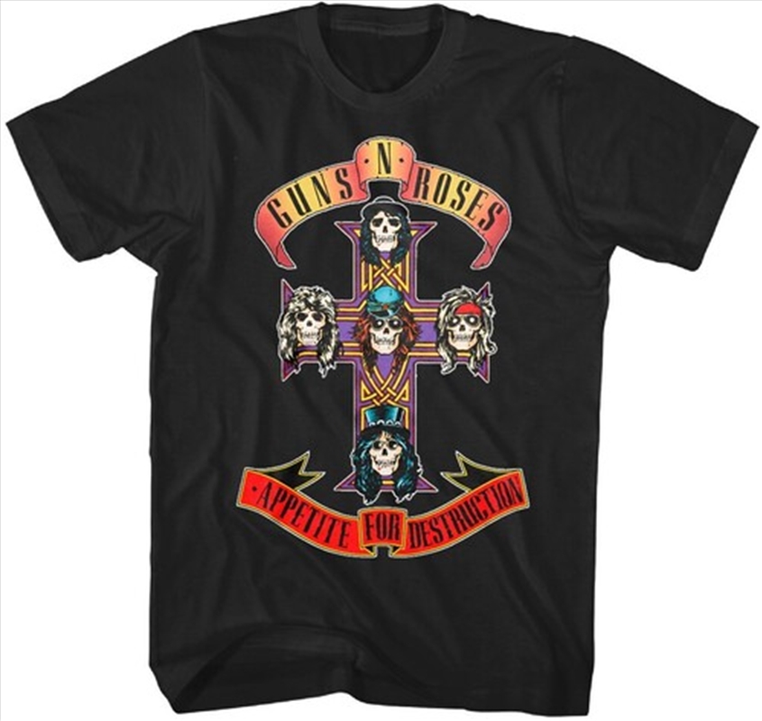 Guns N' Roses - Appetite for Destruction Jumbo Logo T-Shirt  - 3XL Black/Product Detail/Shirts