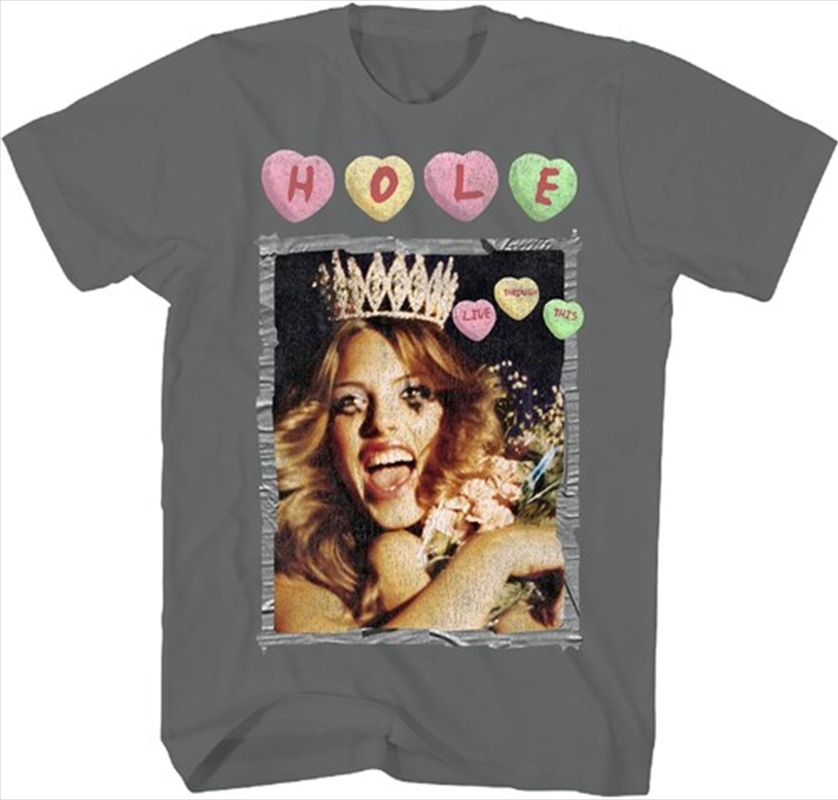 Hole - Live Through This T-Shirt - Small Charcoal/Product Detail/Shirts