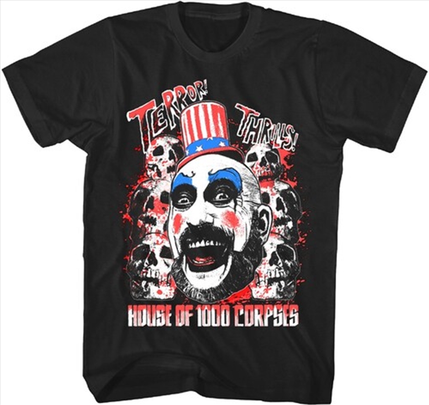 House Of 1000 Corpses - Captain Spaulding T-Shirt - 2XL Black/Product Detail/Shirts