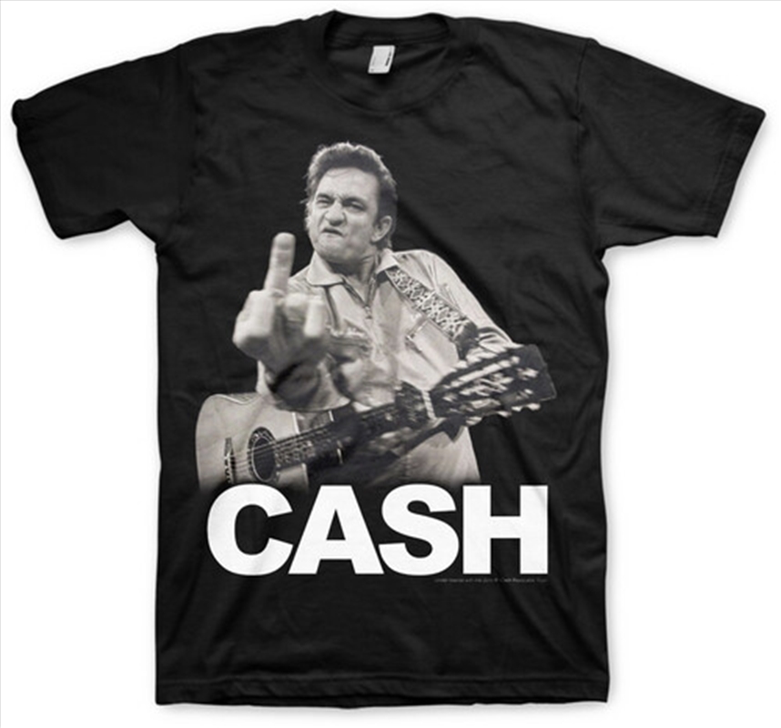 Johnny Cash - The Bird - T-Shirt - X-Large (Black)/Product Detail/Shirts