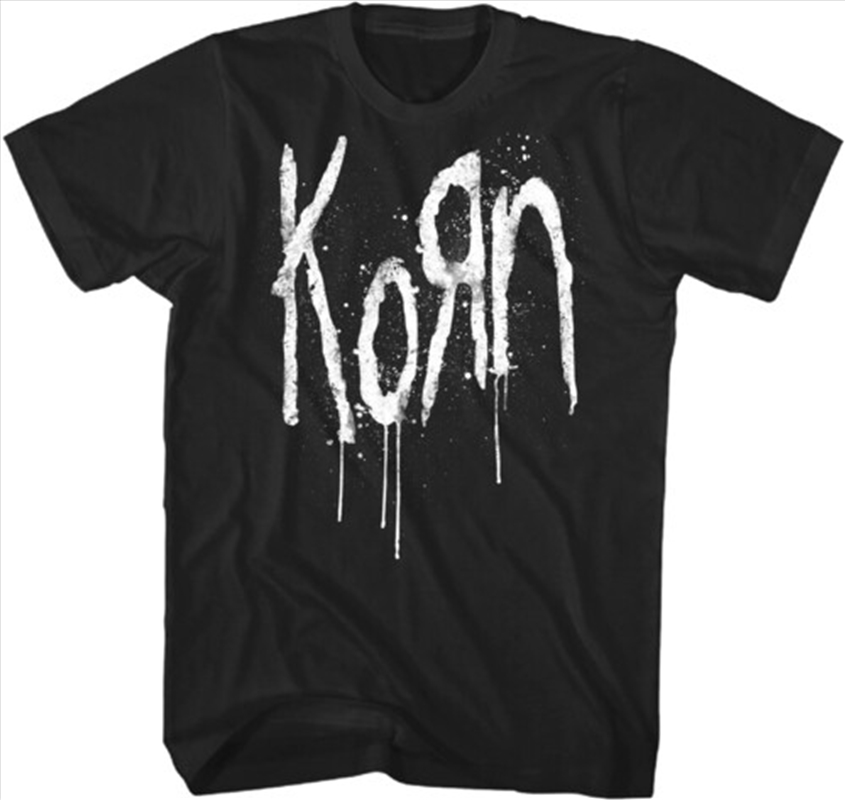 Korn - Korn White Drip Logo - T-shirt - Black/Product Detail/Shirts