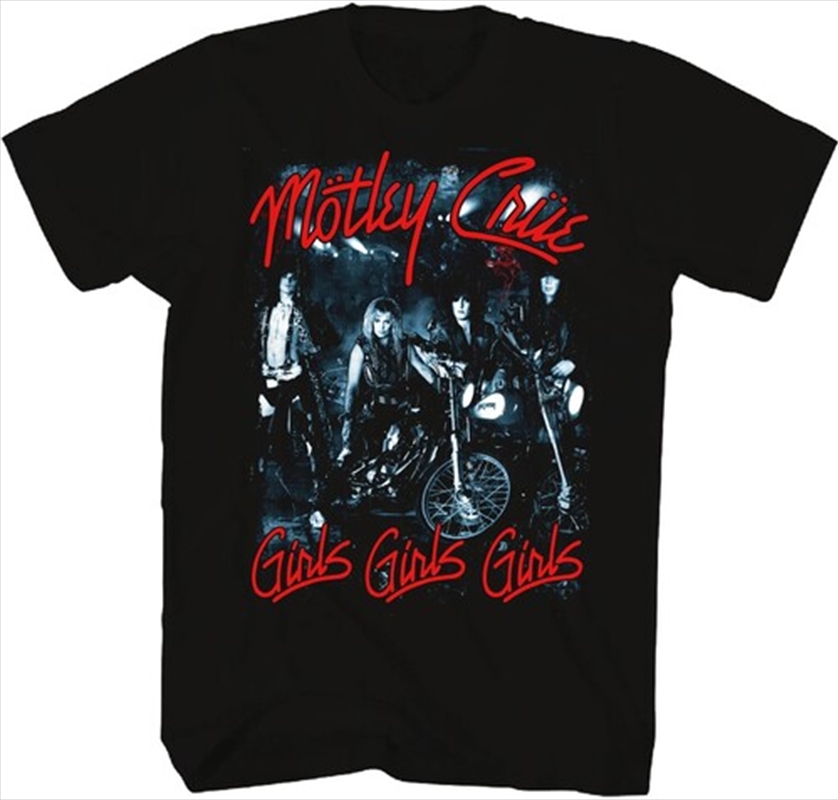Motley Crue - Girls Girls Girls - Motorcycles Group Photo T-shirt - 3X Large - Black/Product Detail/Shirts