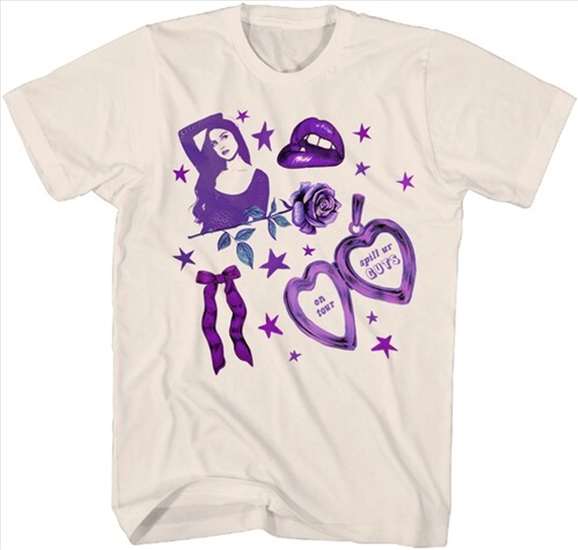 Olivia Rodrigo - Tour Collage T-Shirt - Large Tan/Product Detail/Shirts