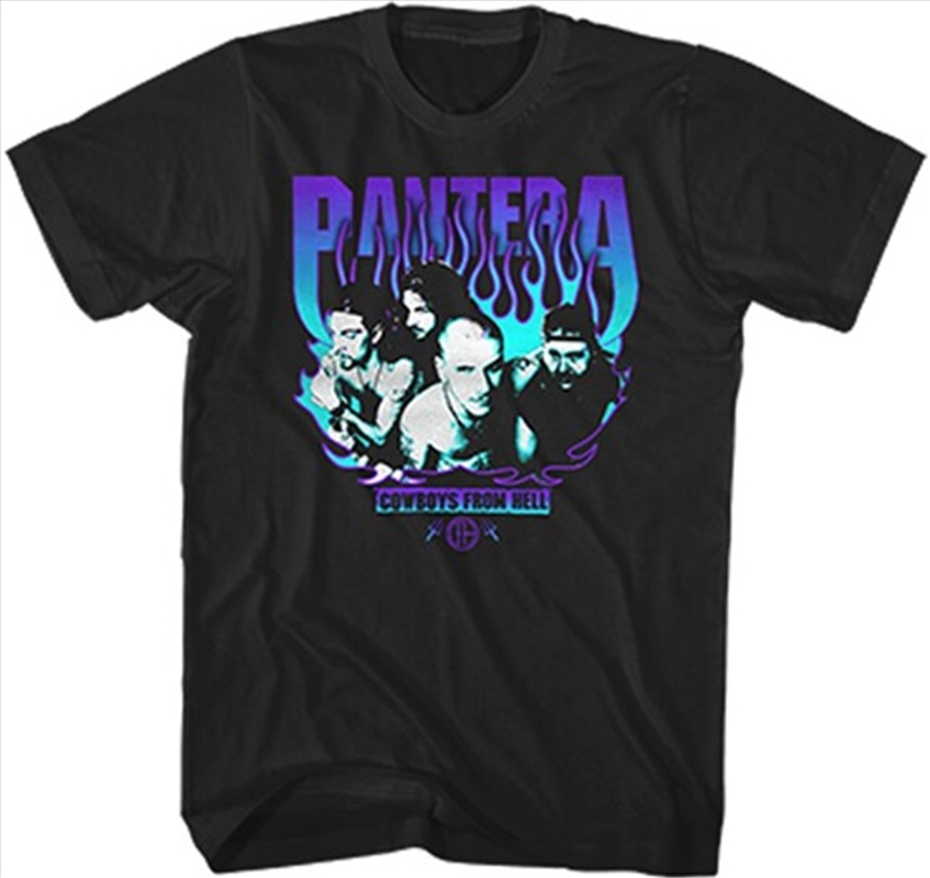 Pantera - Cowboys from Hell Purple Flame T-Shirt - Large Black/Product Detail/Shirts