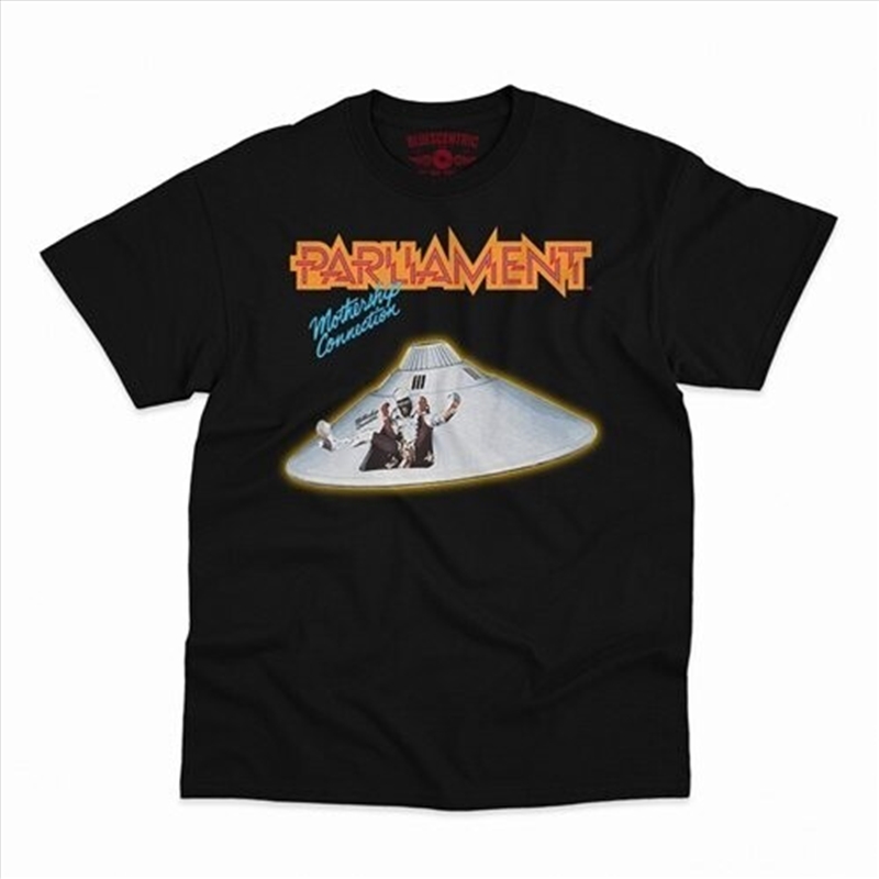 Parliament - Mothership Connection Album Cover - Heavy Cotton T-Shirt - Small Black/Product Detail/Shirts