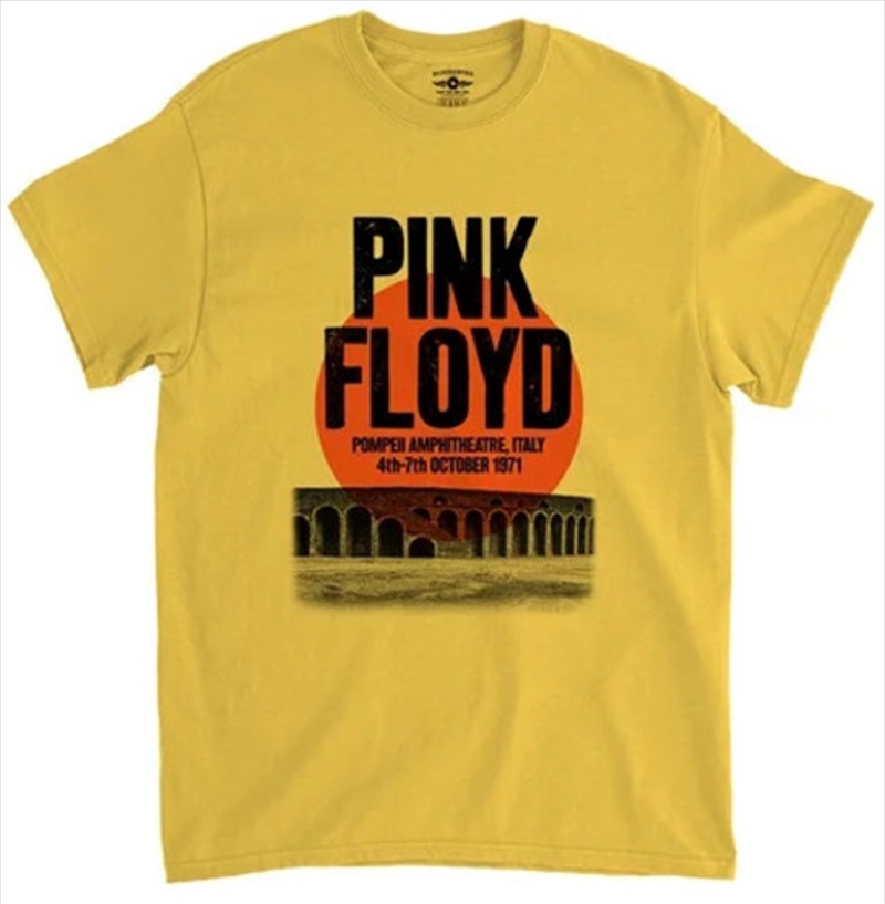 Pink Floyd - Pompeii Vintage Concert - Heavy Cotton T-Shirt - XL Yellow/Product Detail/Shirts