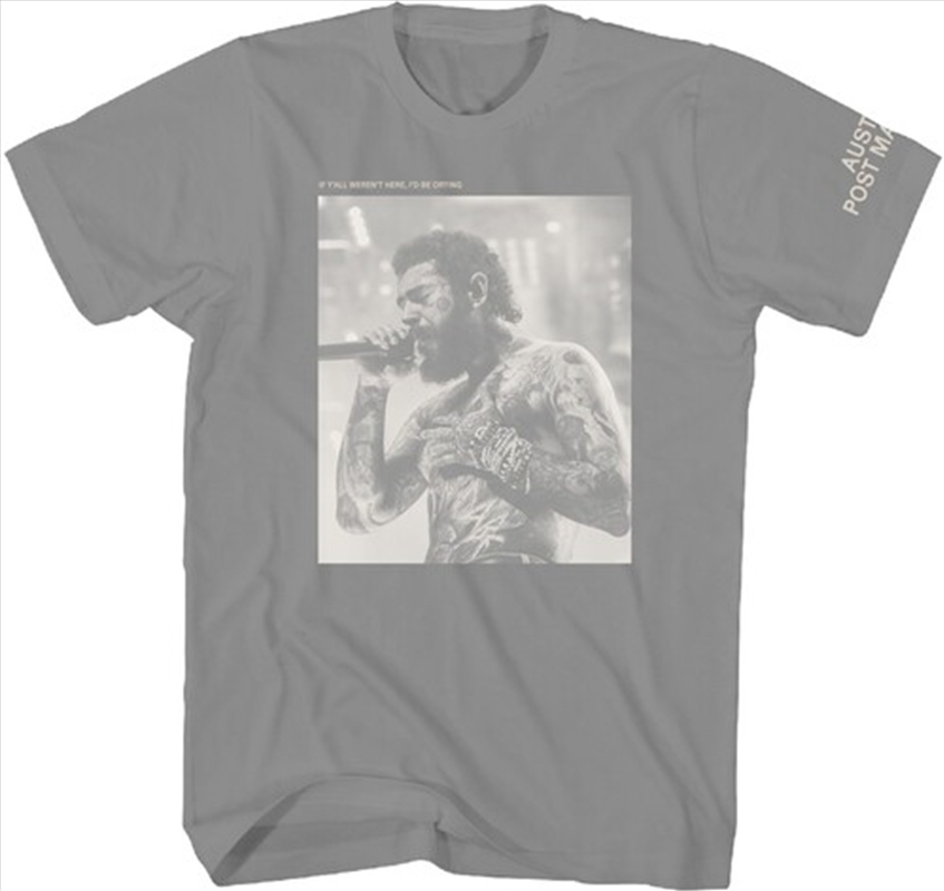 Post Malone - Singing Photo T-Shirt - XL Gray/Product Detail/Shirts