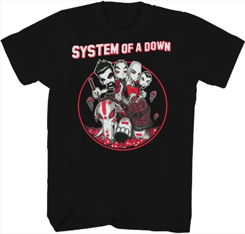 System of a Down - Mushroom People T-Shirt - XL Black/Product Detail/Shirts