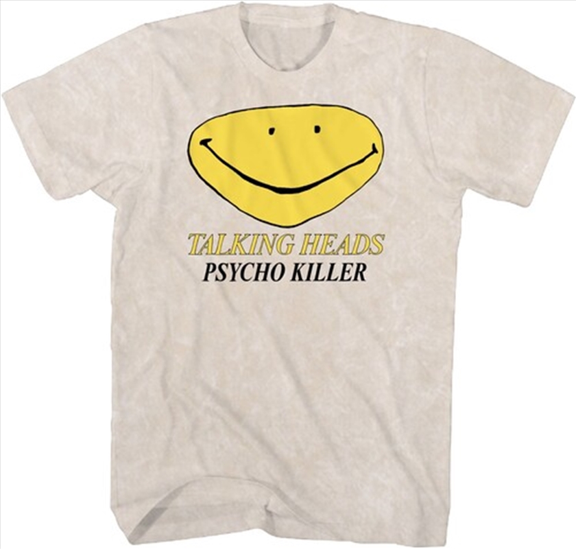 Talking Heads - Psycho Killer Smiley Face T-shirt - 2X Tan/Product Detail/Shirts