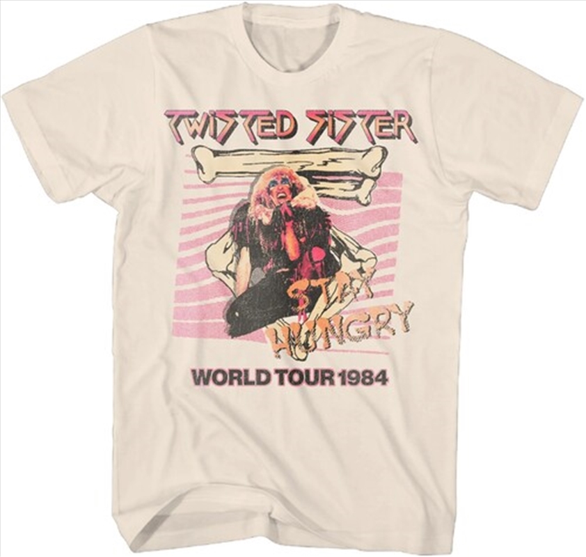 Twisted Sister - Stay Hungry World Tour 1984 T-Shirt - Large Natural/Product Detail/Shirts