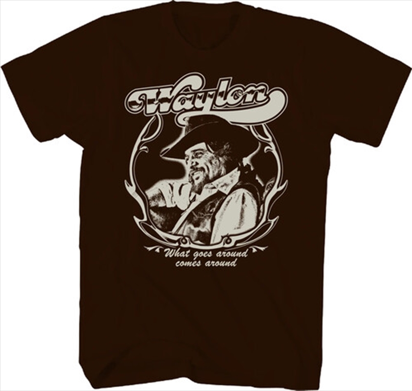 Waylon Jennings - What Goes Around T-Shirt - XL Chocolate/Product Detail/Shirts