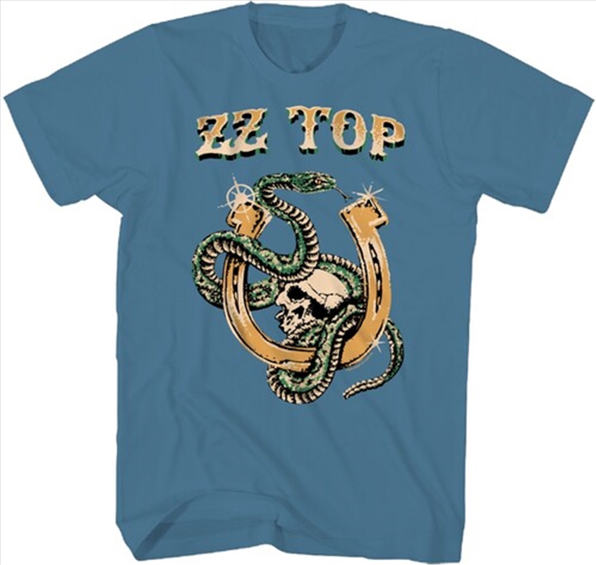 ZZ Top - Snake Skull T-Shirt - Medium Blue/Product Detail/Shirts