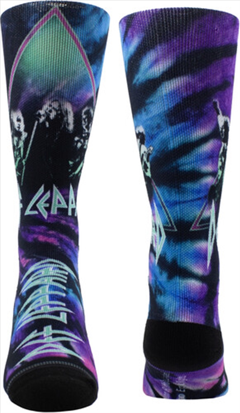 Def Leppard - Hysteria Tie Dye Sublimation - Crew Socks/Product Detail/Socks