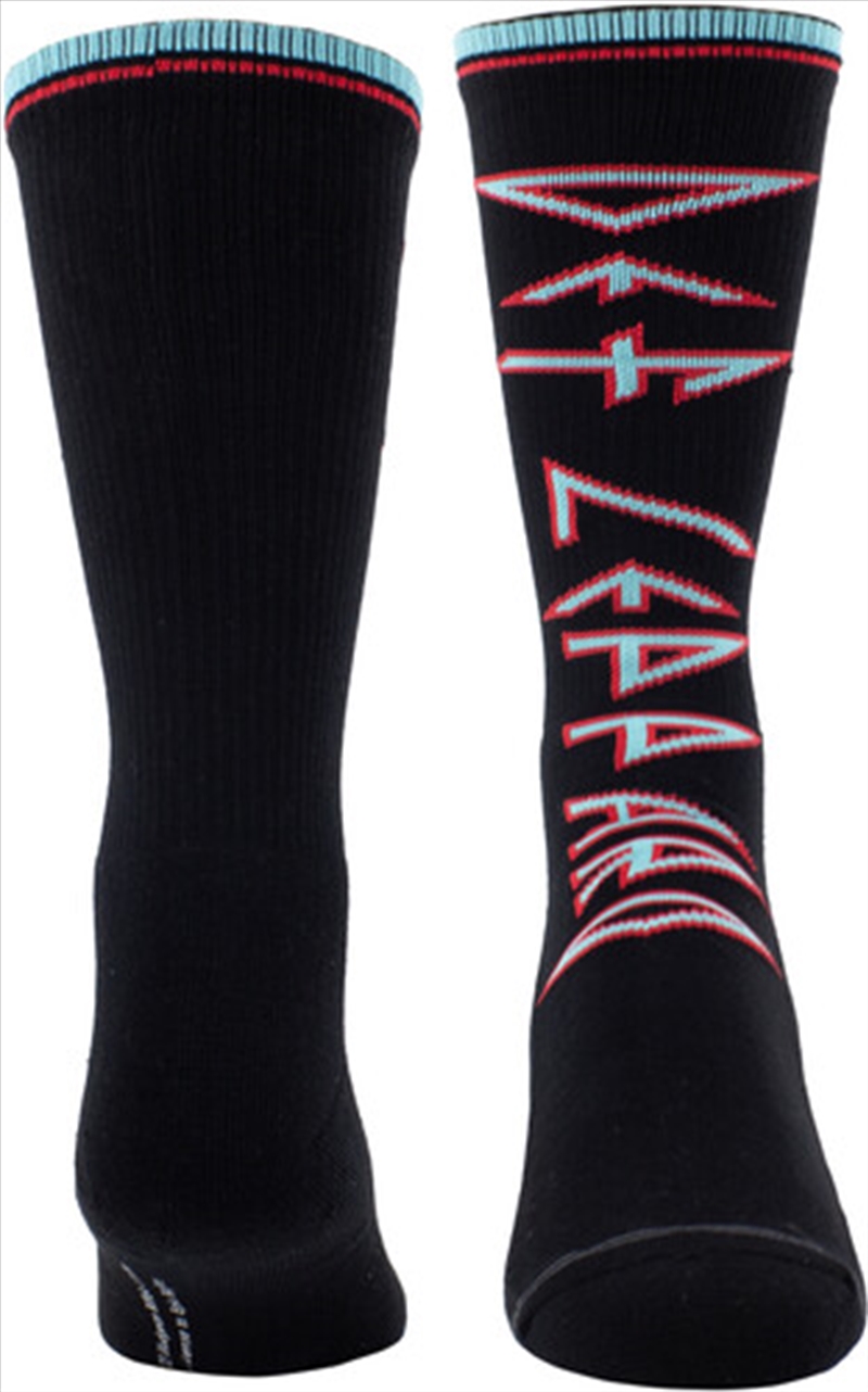 Def Leppard - Sharp Text Logo - Crew Socks/Product Detail/Socks