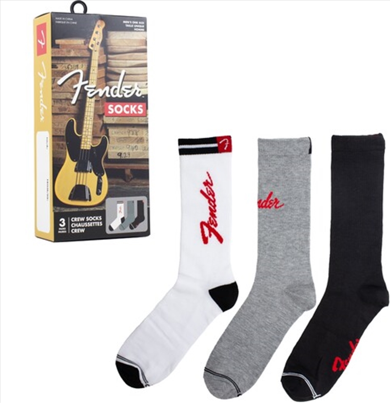 Fender - Crew Socks (Assorted Styles 3 Pack Gift Box)/Product Detail/Socks