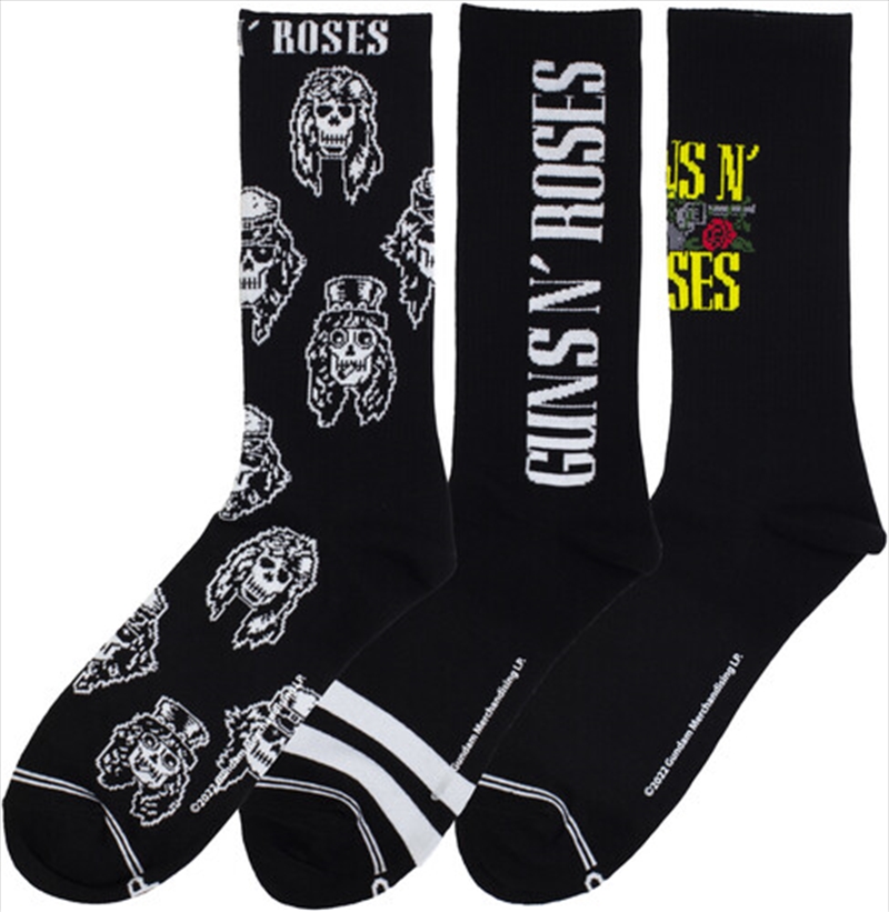 Guns N' Roses - Volume - Crew Socks (3 Pack)/Product Detail/Socks