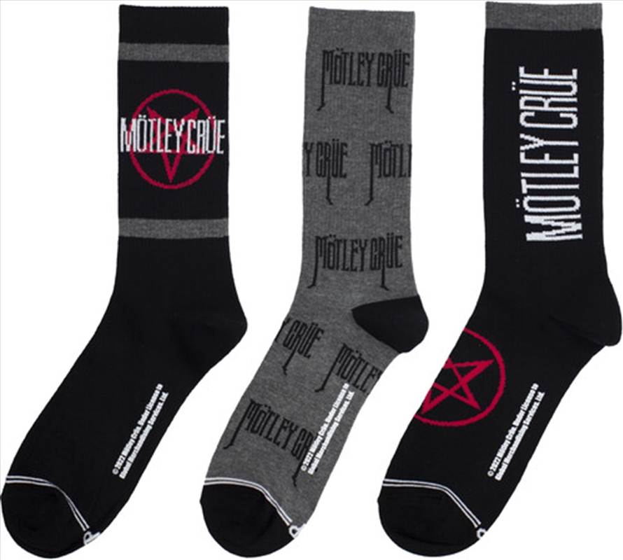 Motley Crue - Knit - Crew Socks (3 Pack)/Product Detail/Socks