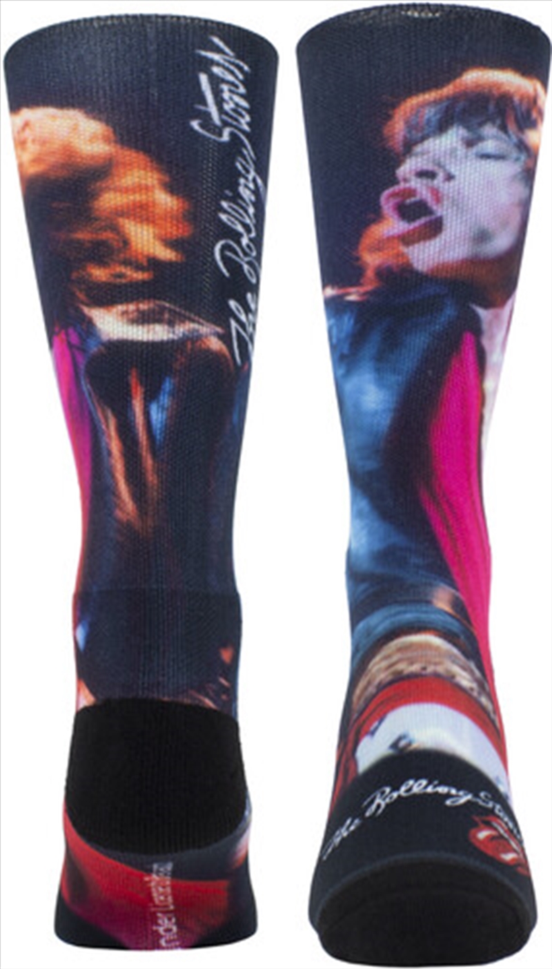 Rolling Stones - Mick Live Red Scarf Dye Sublimation - Crew Socks/Product Detail/Socks