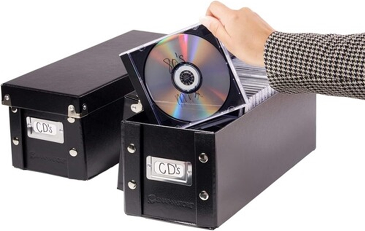 Snap-N-Store - CD Storage Box 2-Pack - Black/Product Detail/Storage