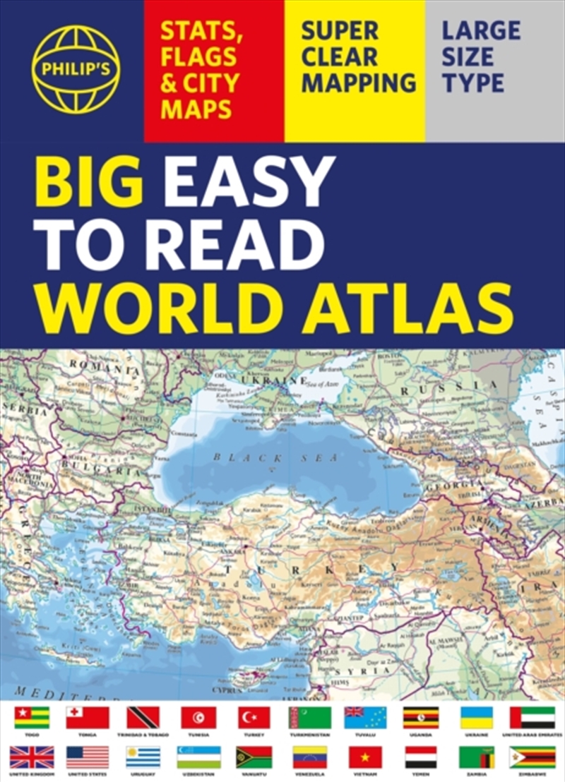 Philip's Big Easy to Read World Atlas (A3) : Packed with Flags, Facts and City Plans/Product Detail/Geography