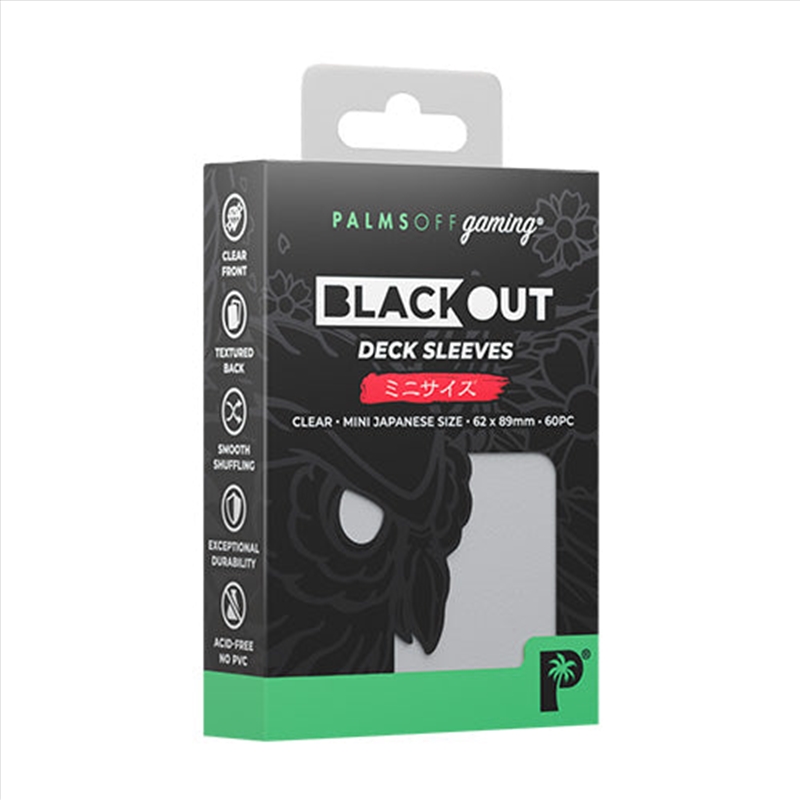 Palms Off Gaming - BLACKout Deck Sleeves - Japanese - 60pc - CLEAR/Product Detail/Games Accessories