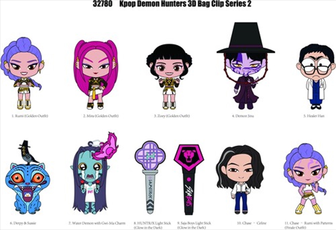 KPOP Demon Hunters Series2 3D Foam Bag Clip Blind Bag (RANDOM)/Product Detail/Keyrings