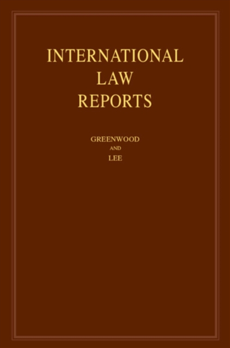 International Law Reports: Volume 213/Product Detail/Law