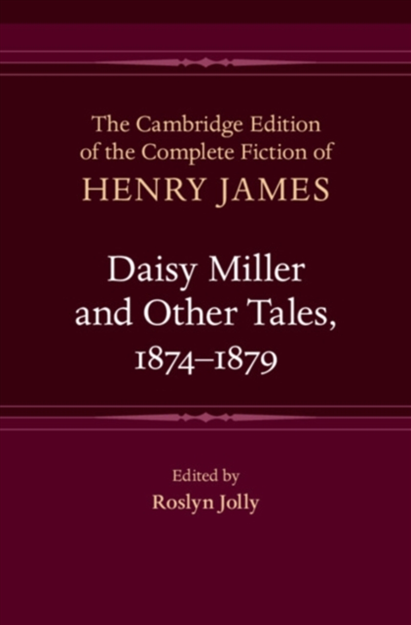 Daisy Miller and Other Tales, 1874-1879/Product Detail/Literature & Poetry