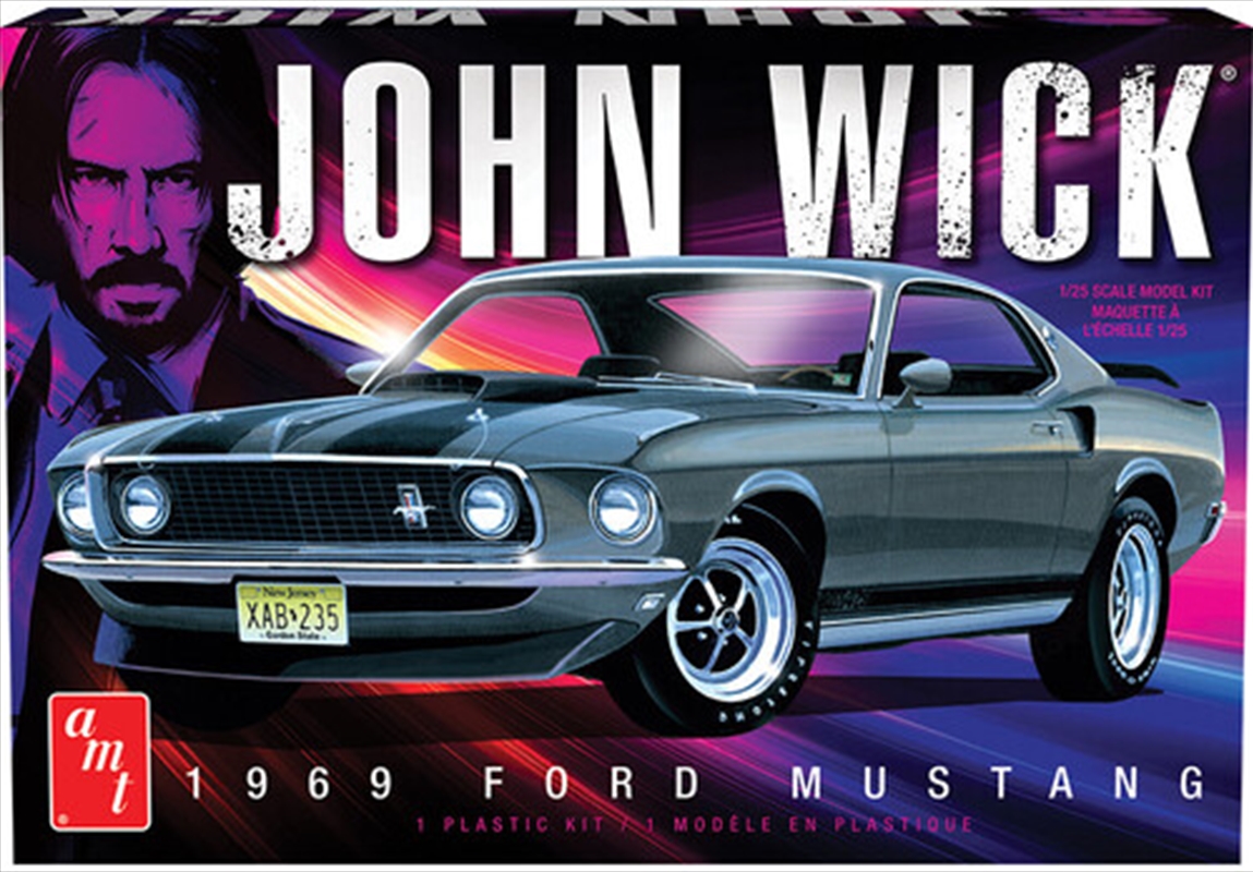 AMT John Wick 1969 Ford Mustang Mach I 1/25 Scale Model Kit/Product Detail/Figurines