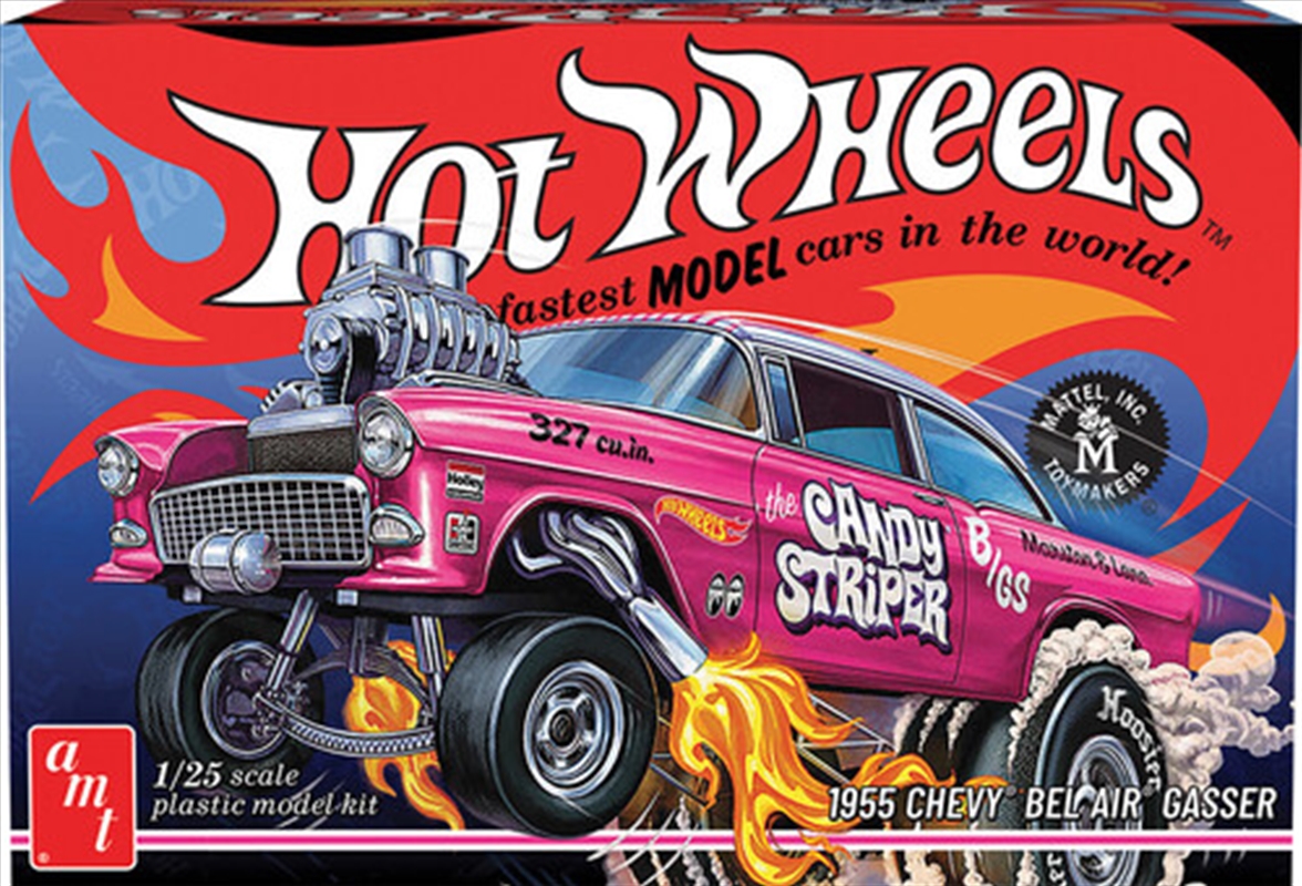 AMT Hot Wheels 1955 Chevy Bel Air Sedan Gasser Candy Striper Polar Lights 1/25 Scale Model Kit/Product Detail/Figurines