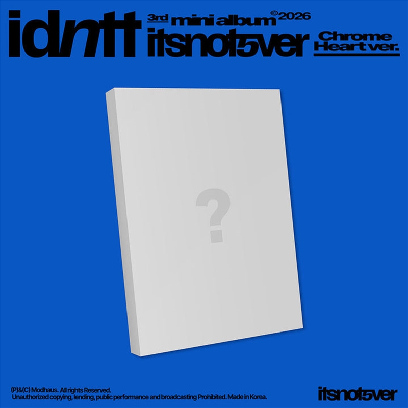 Idntt - Itsnotover 3rd Mini Album Standard Chrome Heart Ver/Product Detail/World
