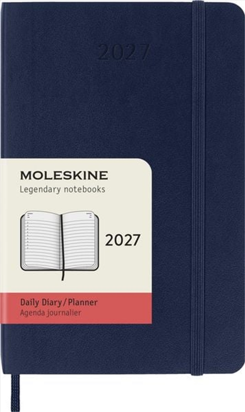 Moleskine Classic 12 Month 2027 Daily Planner, Soft Cover, Pocket (3.5" x 5.5"), Sapphire Blue, 400/Product Detail/Calendars & Diaries