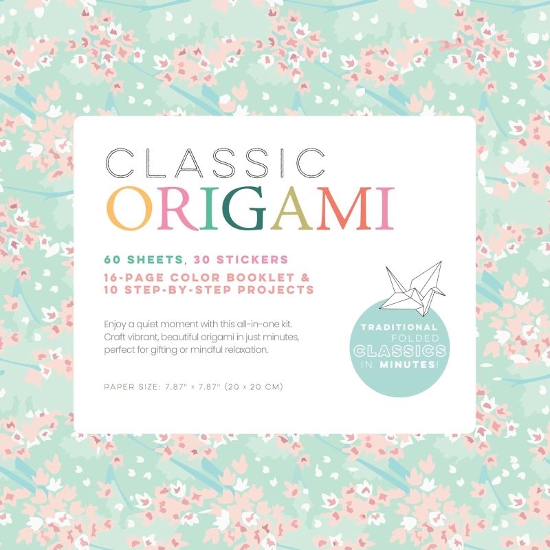 Classic Origami Kit: 60 Beautiful Sheets, 30 Stickers, and 10-Project Booklet/Product Detail/Crafts & Handiwork
