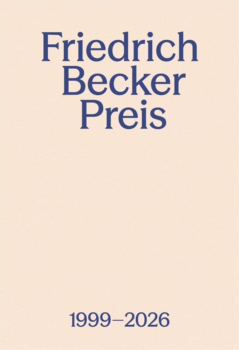 Friedrich Becker Prize 1999-2026/Product Detail/Art
