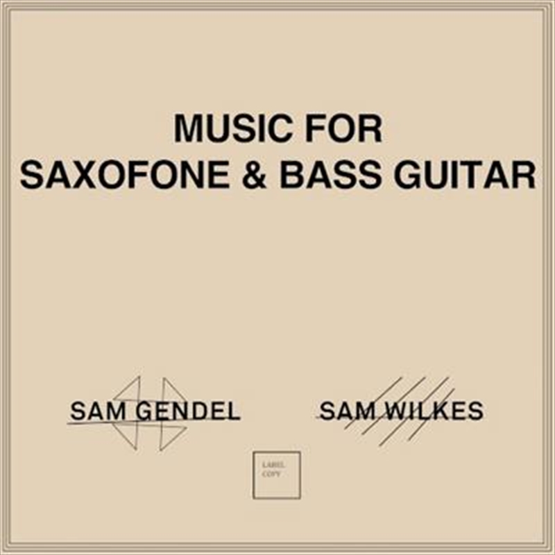 Music For Saxofone & Bass Guitar/Product Detail/Jazz