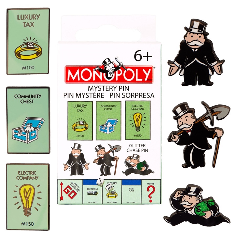 Loungefly Hasbro - Monopoly 90th Anniversary Mystery Pin Blind Box (Sent At Random)/Product Detail/Buttons & Pins