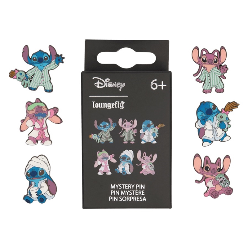 Loungefly Lilo & Stitch - Stitch & Angel In PJs Mystery Pin Blind Box (Sent At Random)/Product Detail/Buttons & Pins