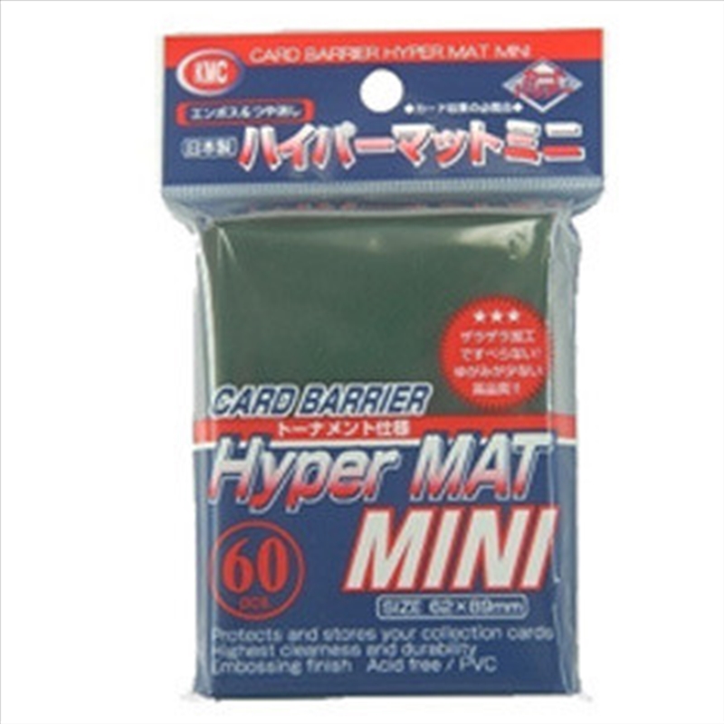 KMC Hyper MAT MINI Sleeve 60 Pack (89mm x 62mm) - Green/Product Detail/Games Accessories